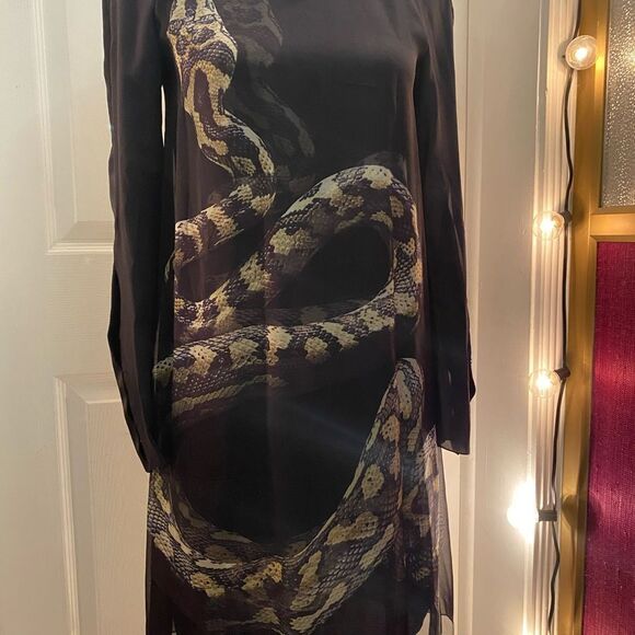 Lanvin 100% silk snake print dress, XS - Picture 3 of 11